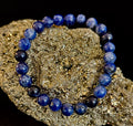 Reiki-Infused Natural Sodalite Bracelet for Intuition, Truthful Communication & Mental Clarity (8mm & 12mm)