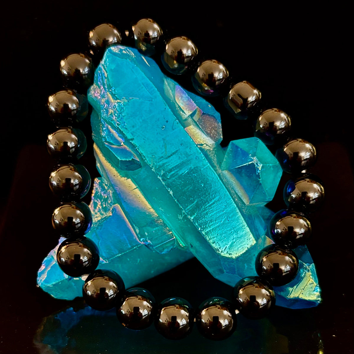 Black Onyx 8mm & 10mm Reiki-Infused Protection & Grounding Bracelet