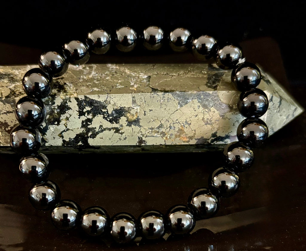 Black Onyx 8mm & 10mm Reiki-Infused Protection & Grounding Bracelet
