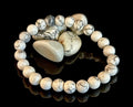 Reiki-Infused Natural White Howlite Bracelet for Calming Racing Thoughts, Stress Relief & Crown Chakra Peace (8mm)