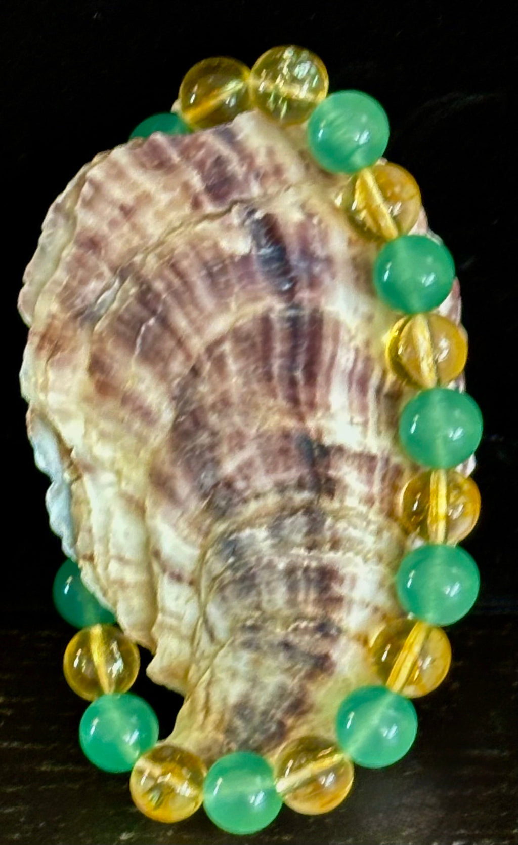 Reiki-Infused Citrine & Green Aventurine Bracelet for Abundance, Manifestation & Prosperity (8mm)