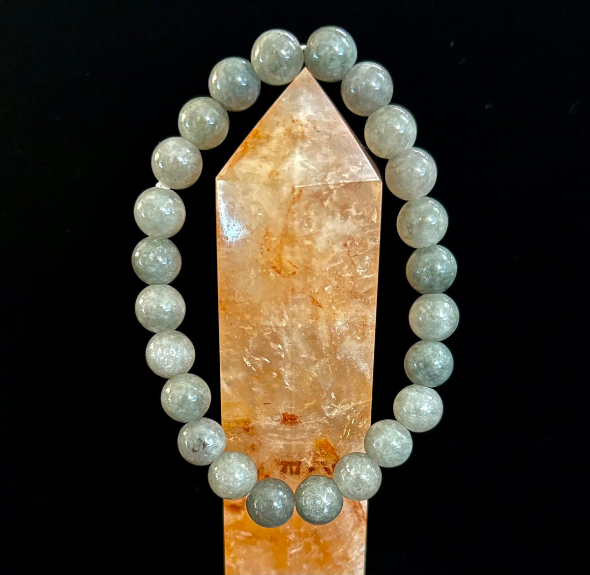 Reiki-Infused Natural Jade Abundance & Prosperity Bracelet for Heart Chakra Harmony, Good Fortune & Peace (8mm & 10mm)