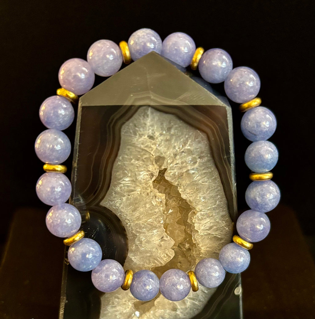 Angelite Crystal Healing Bracelet – Serenity • Reiki • Inner Peace