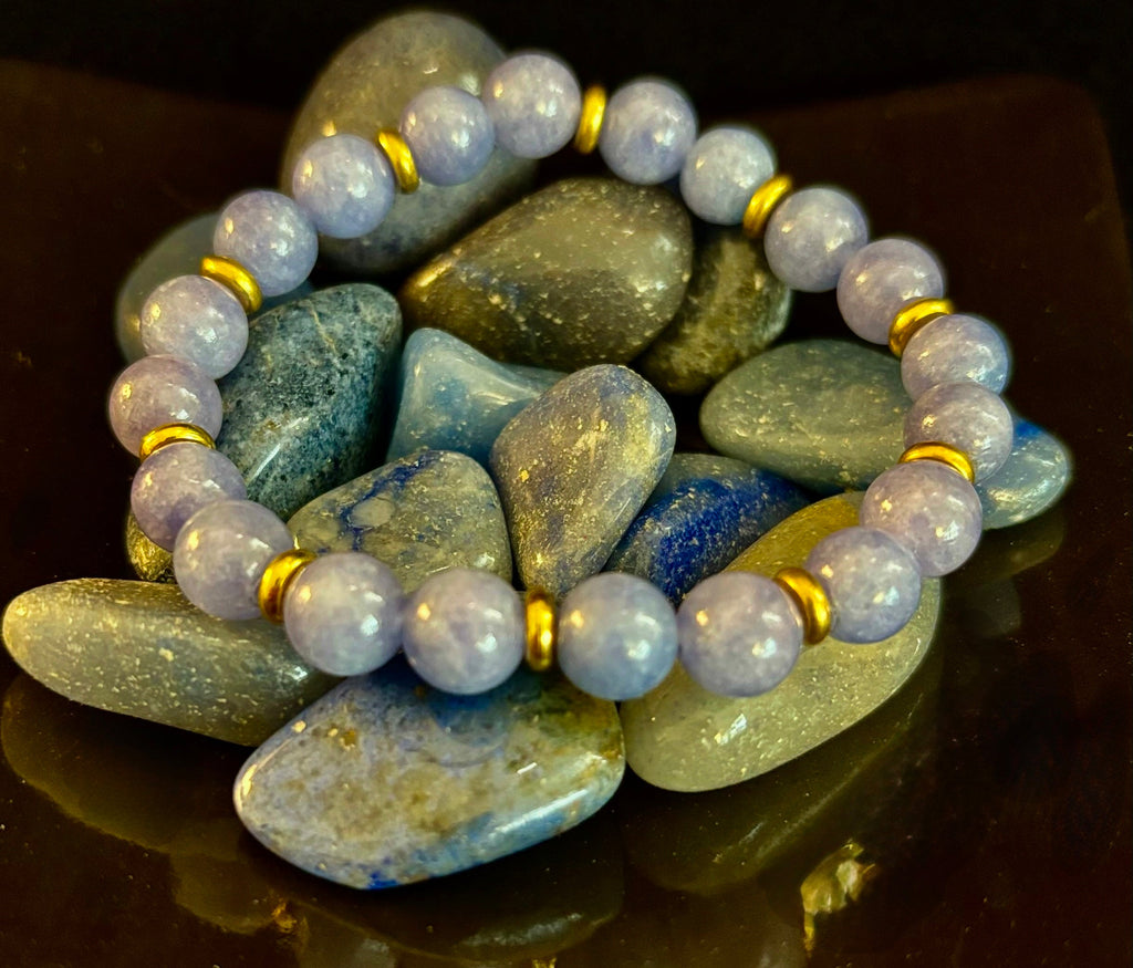 Angelite Crystal Healing Bracelet – Serenity • Reiki • Inner Peace