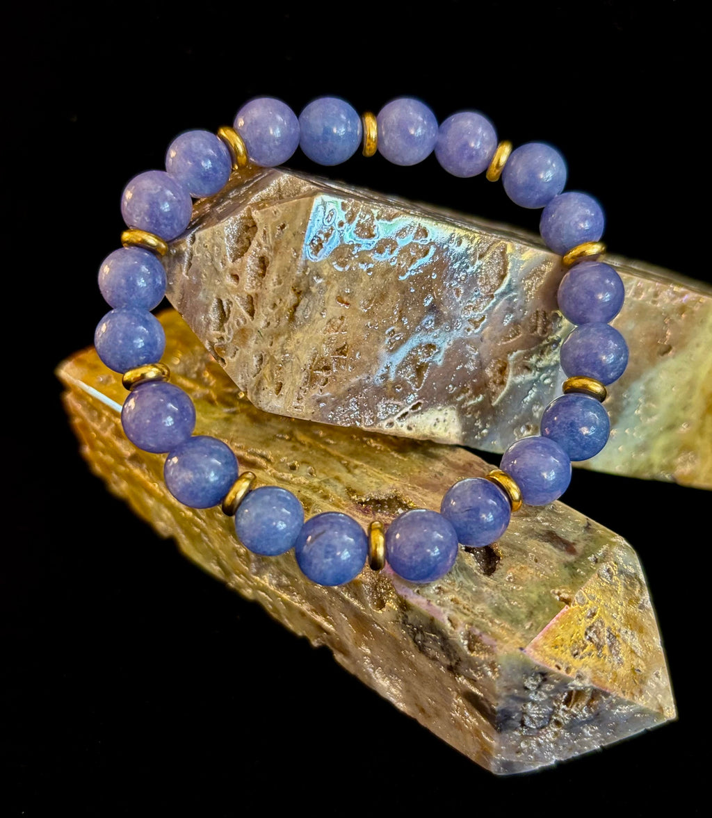 Angelite Crystal Healing Bracelet – Serenity • Reiki • Inner Peace