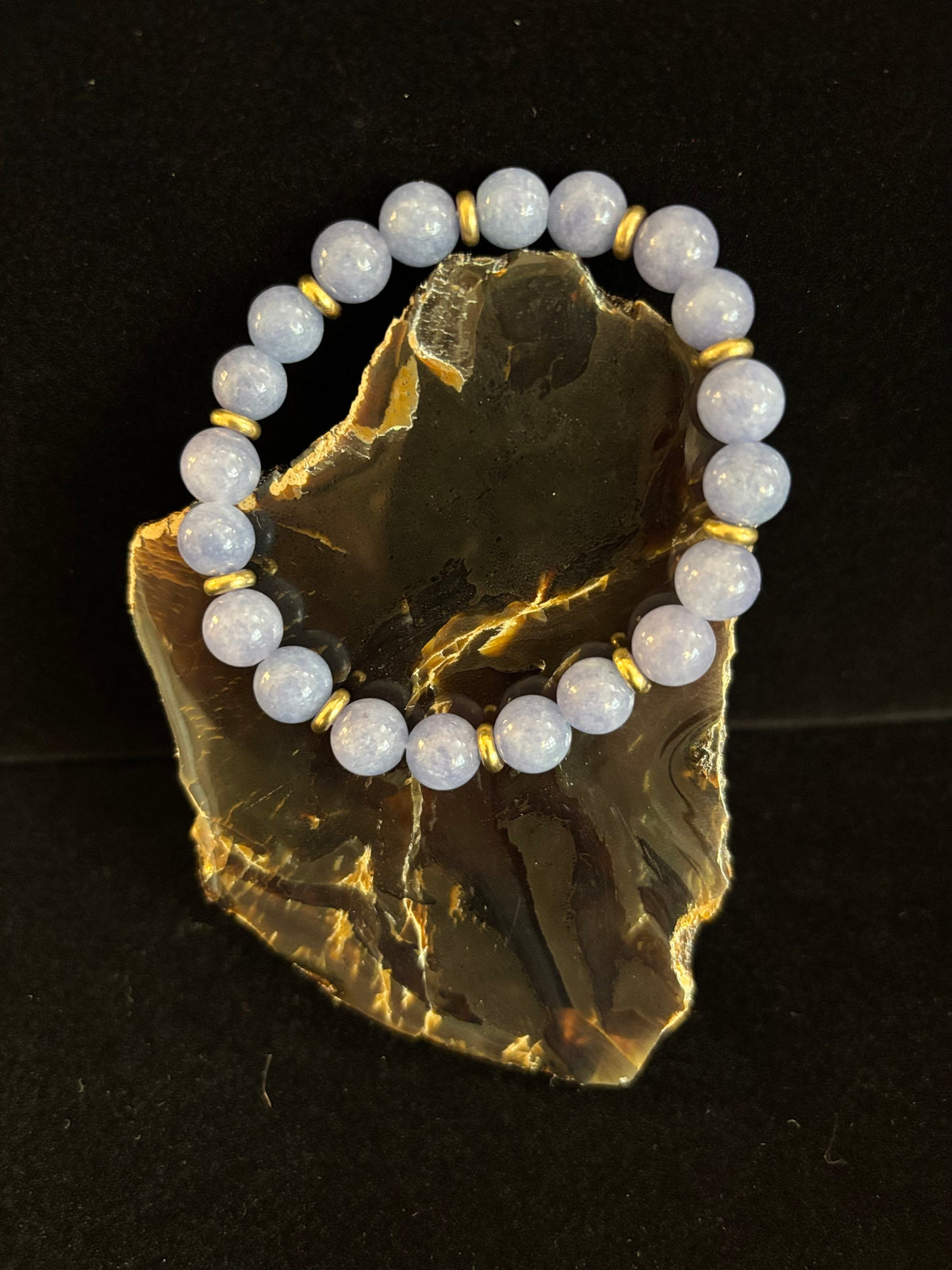 Angelite Crystal Healing Bracelet – Serenity • Reiki • Inner Peace