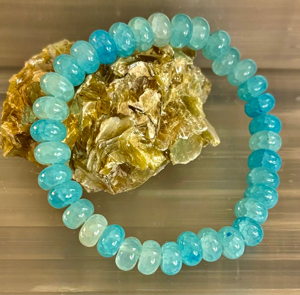 Tranquil Strength Agate Rondelle Bracelet – Grounding Energy for Everyday Wear