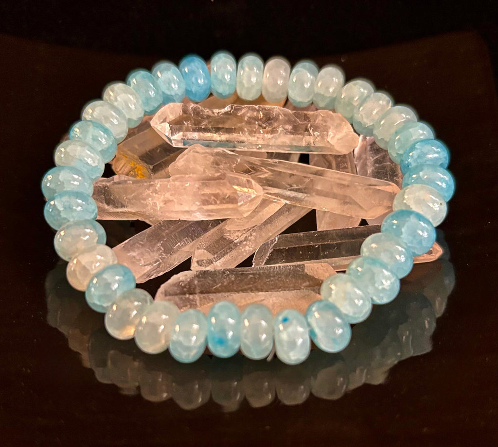 Tranquil Strength Agate Rondelle Bracelet – Grounding Energy for Everyday Wear