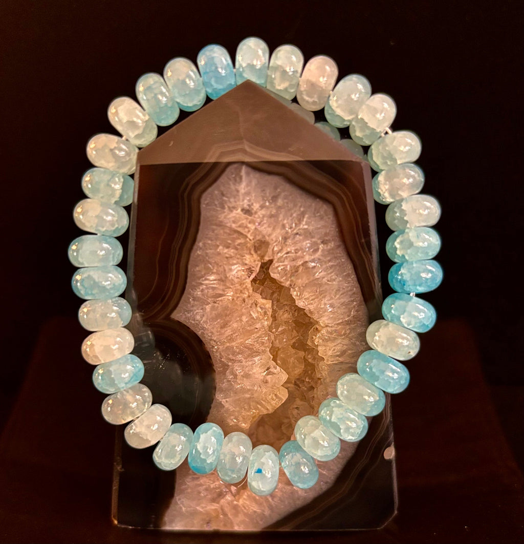 Tranquil Strength Agate Rondelle Bracelet – Grounding Energy for Everyday Wear