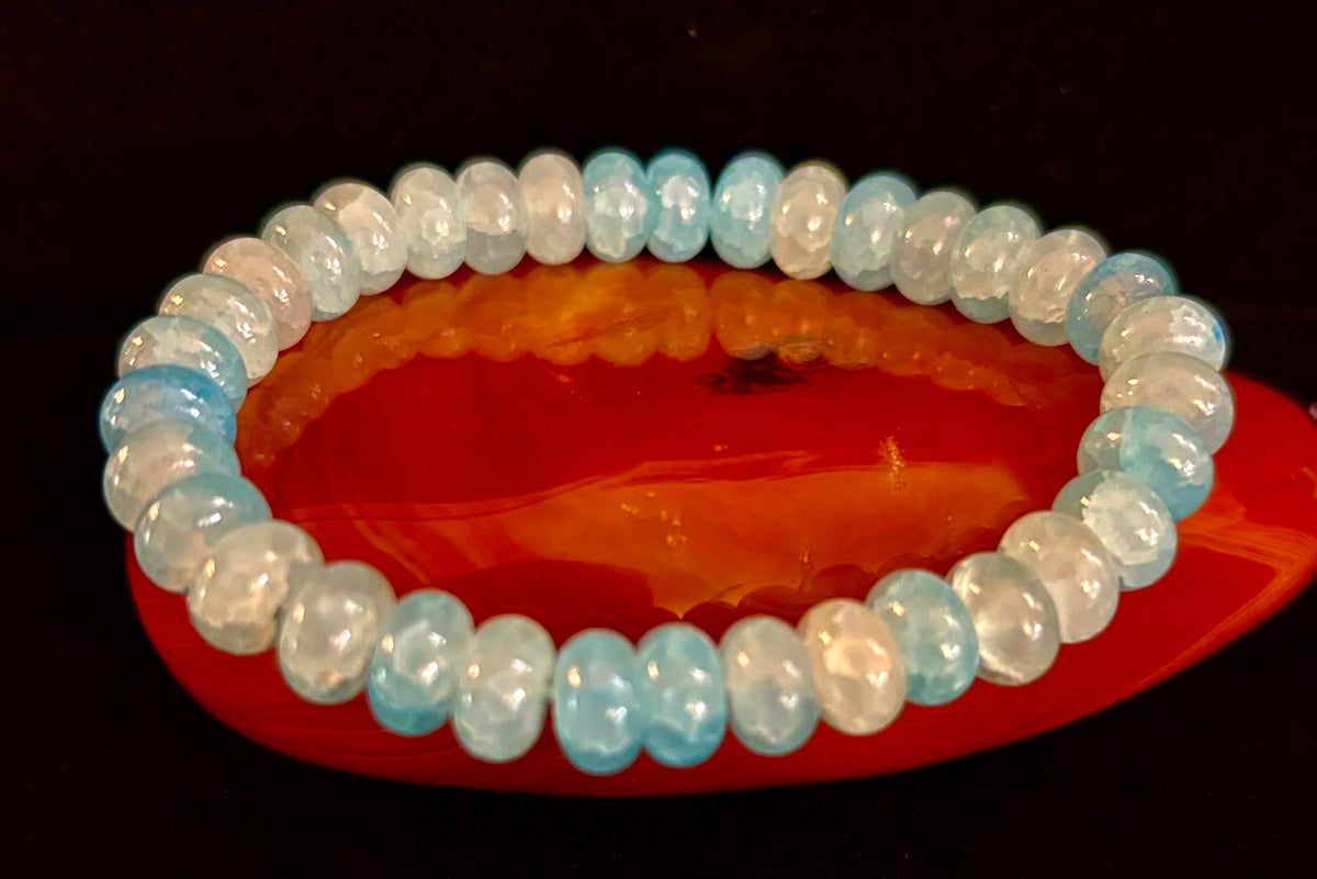 Tranquil Strength Agate Rondelle Bracelet – Grounding Energy for Everyday Wear