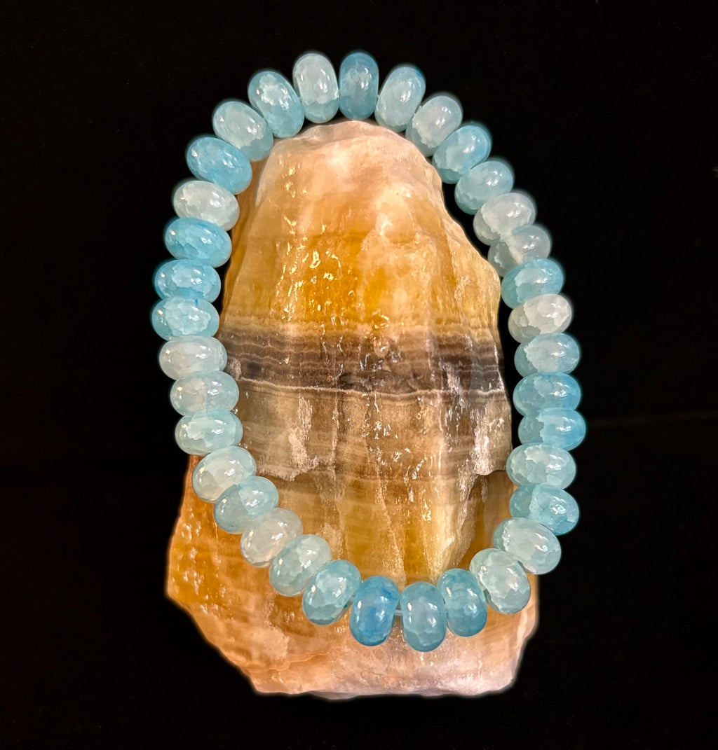 Tranquil Strength Agate Rondelle Bracelet – Grounding Energy for Everyday Wear