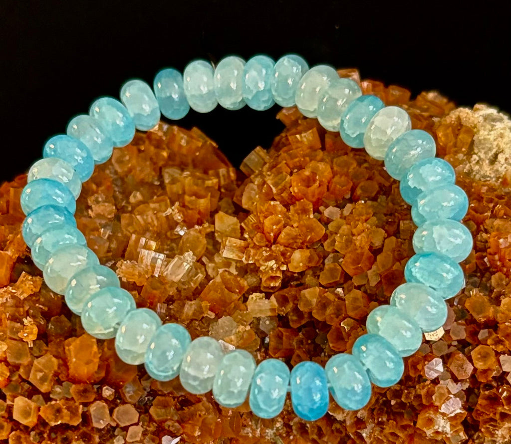 Tranquil Strength Agate Rondelle Bracelet – Grounding Energy for Everyday Wear