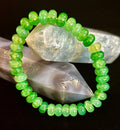 Green Agate Rondelle Bracelet – Calming Strength & Abundance | Medium Wrists