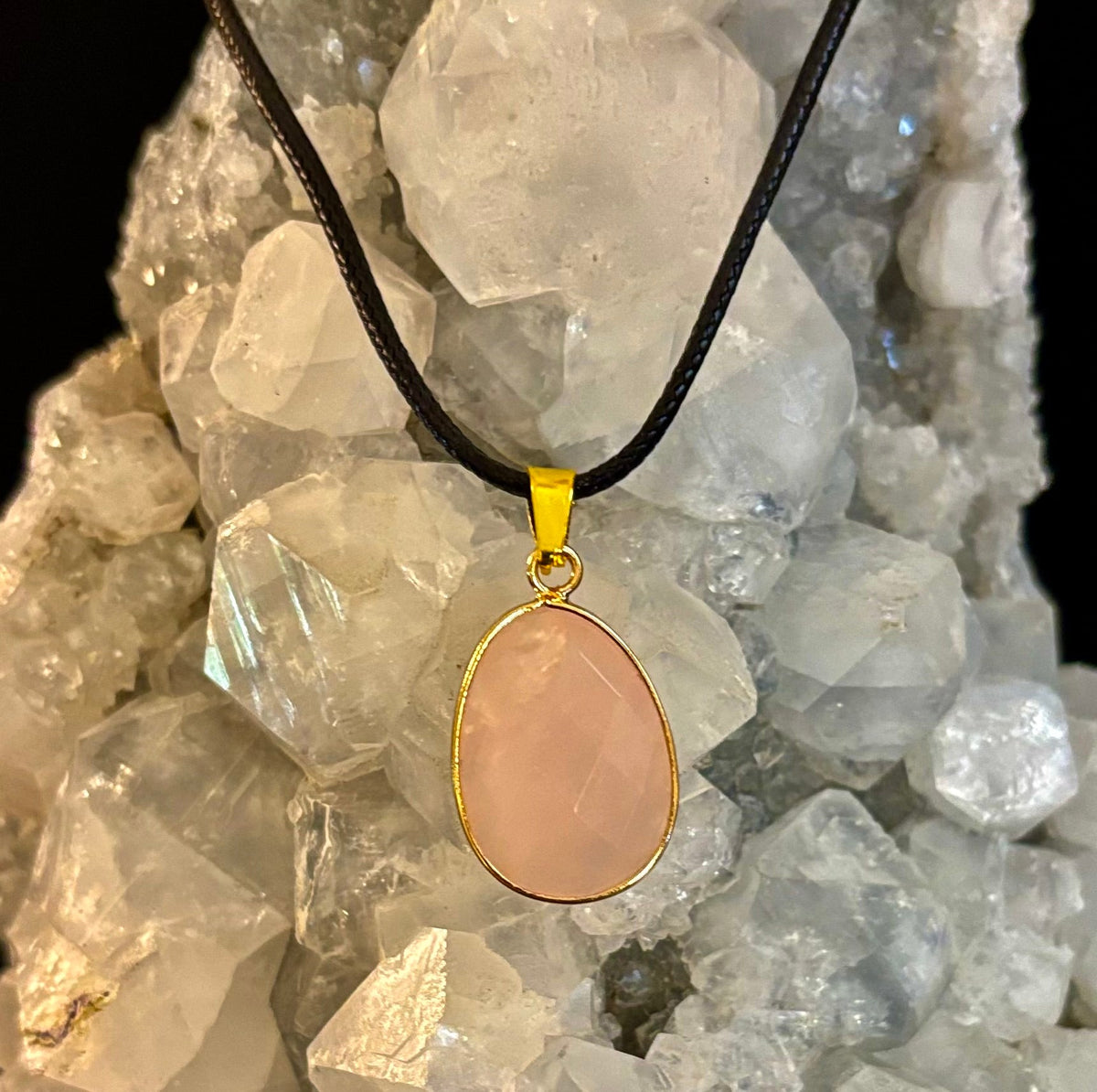 Crystal Drop Necklace – 1 inch Teardrop Pendant (Made in Australia)
