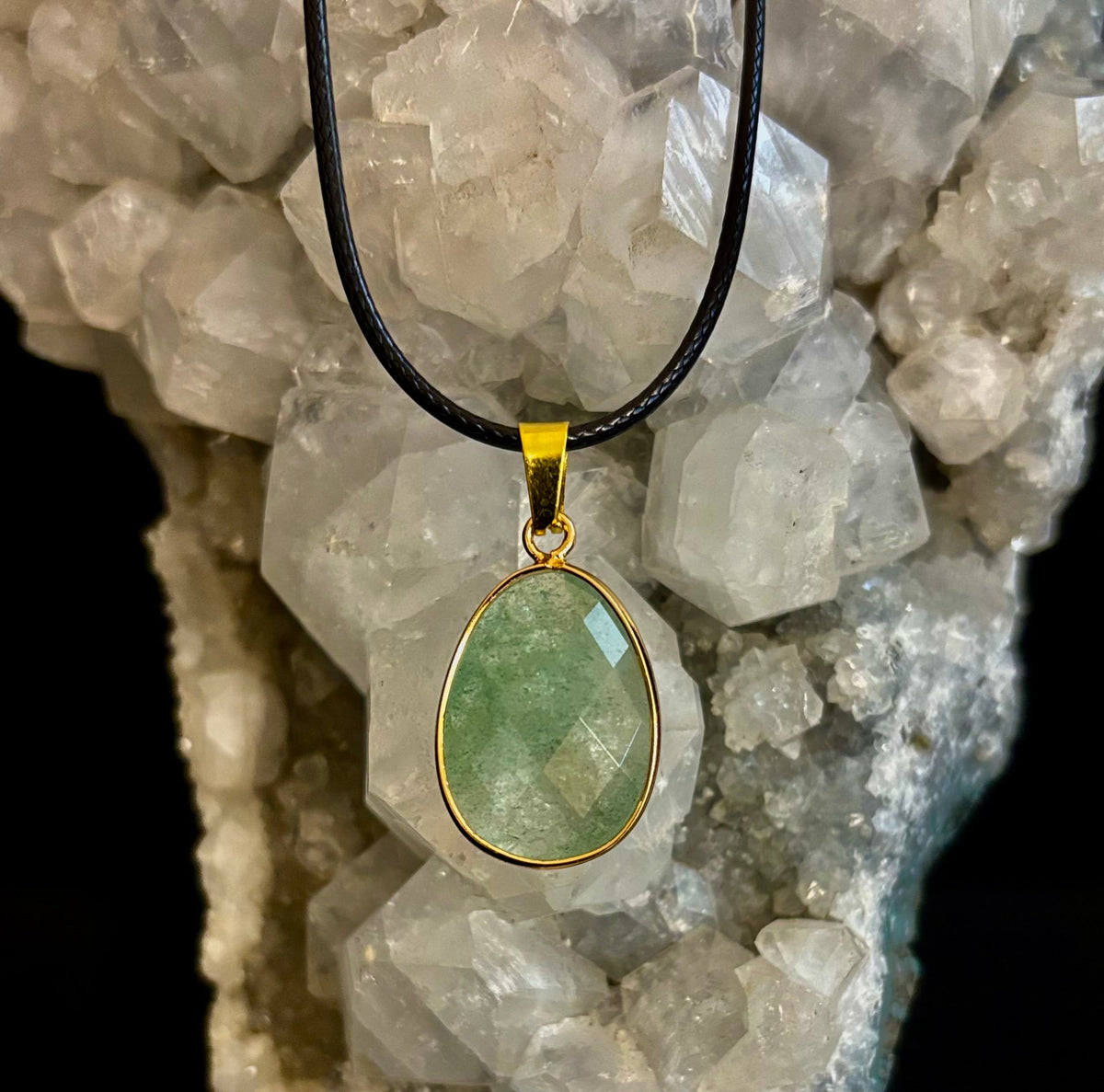 Crystal Drop Necklace – 1 inch Teardrop Pendant (Made in Australia)