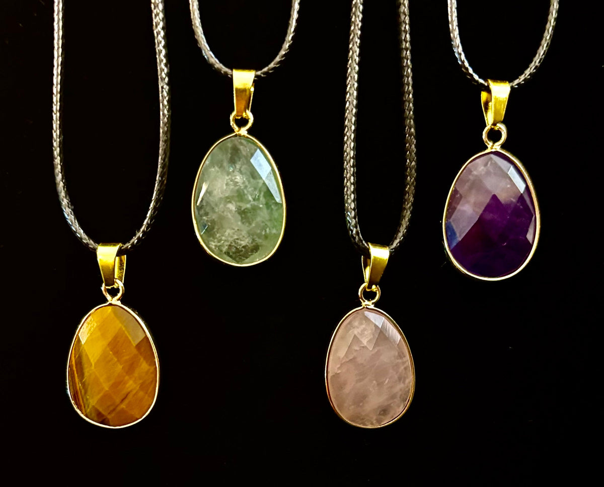 Crystal Drop Necklace – 1 inch Teardrop Pendant (Made in Australia)
