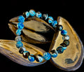 Reiki-Infused Blue Fire Agate Bracelet for Deep Calm, Emotional Balance & Throat Chakra Alignment (8mm)