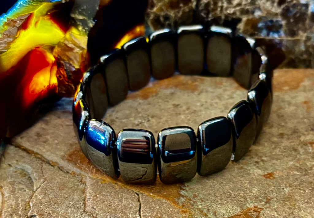 Titan Strength Elliptical Bracelet — Grounded Confidence Energy (Larger Wrists)