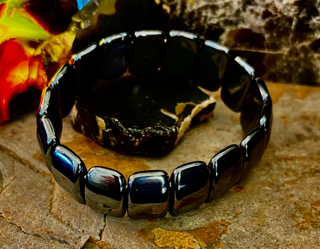 Titan Strength Elliptical Bracelet — Grounded Confidence Energy (Larger Wrists)