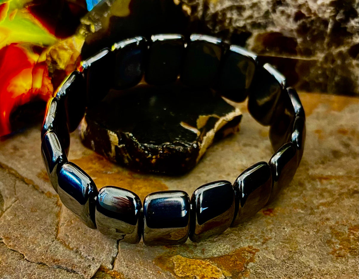Titan Strength Elliptical Bracelet — Grounded Confidence Energy (Larger Wrists)