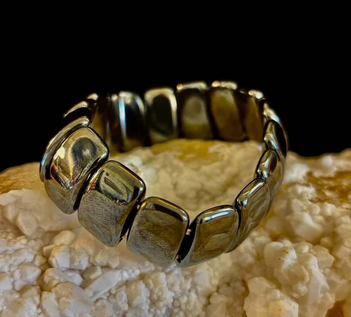 Titan Strength Elliptical Bracelet — Grounded Confidence Energy (Larger Wrists)
