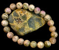 Peace Jade Healing Bracelet – 8mm Calming Stone for Medium Wrists