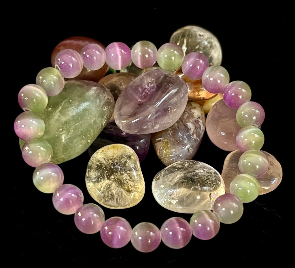 Dreamy Rainbow Fluorite Bracelet | Clarity + Calm | 8mm Beads (Medium Wrist)