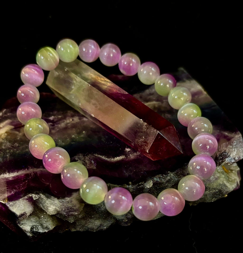 Dreamy Rainbow Fluorite Bracelet | Clarity + Calm | 8mm Beads (Medium Wrist)