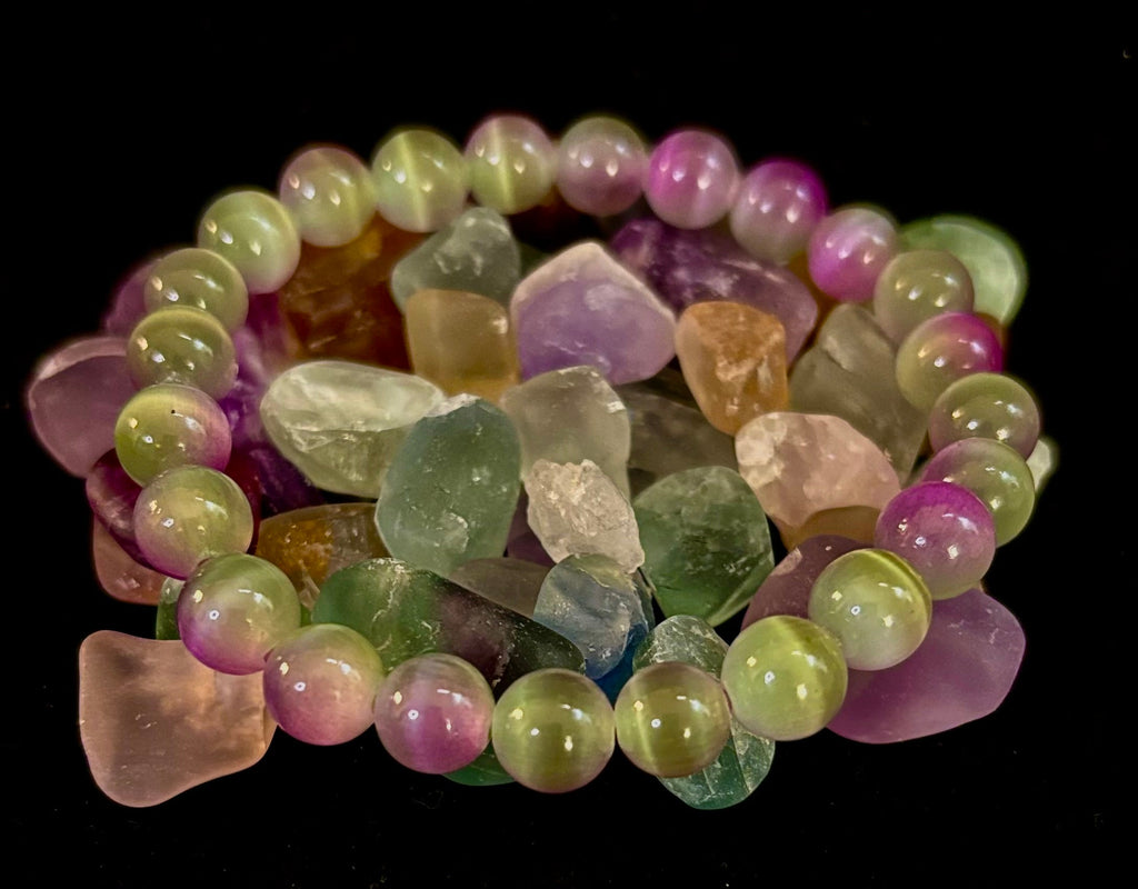 Dreamy Rainbow Fluorite Bracelet | Clarity + Calm | 8mm Beads (Medium Wrist)