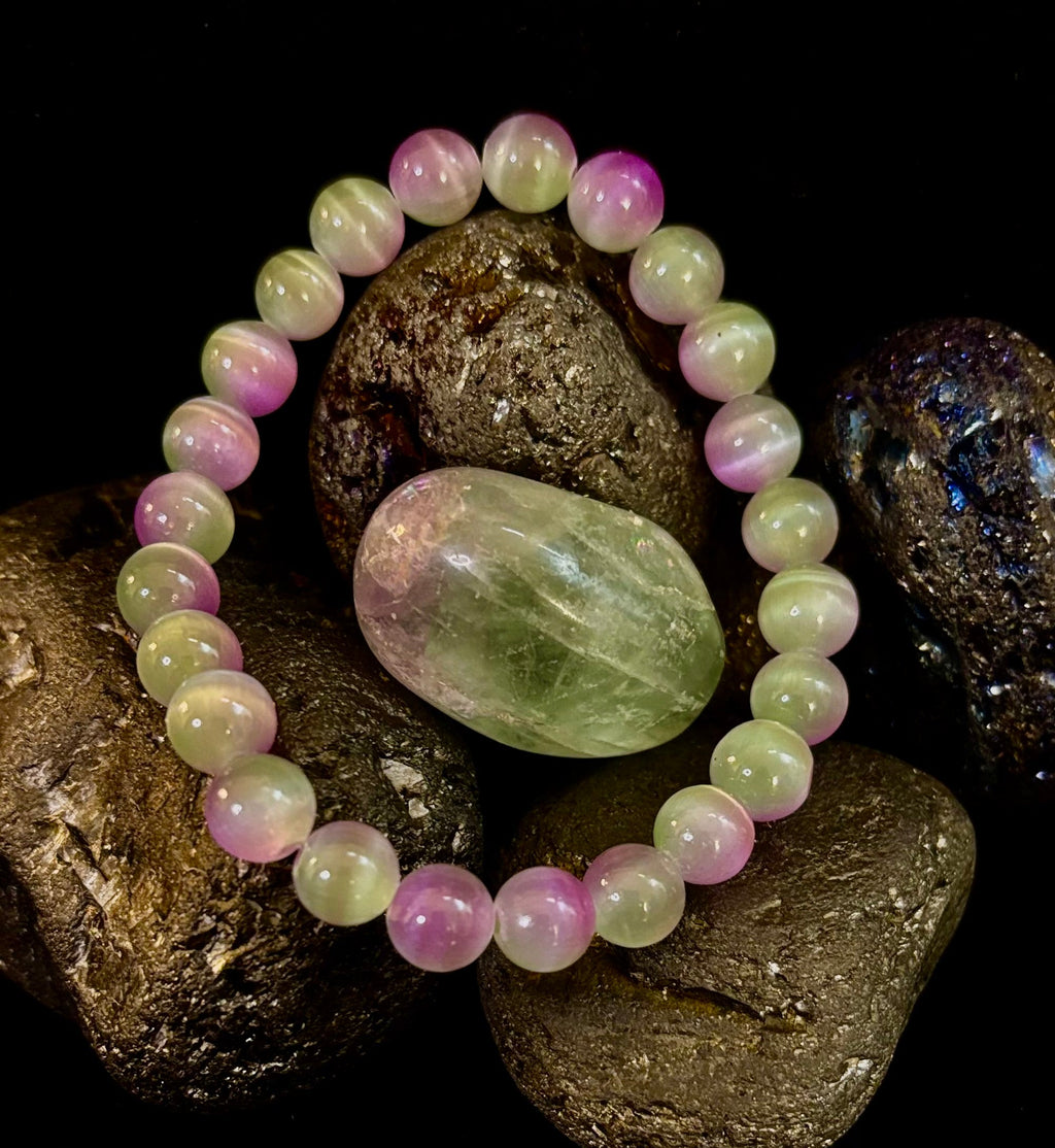 Dreamy Rainbow Fluorite Bracelet | Clarity + Calm | 8mm Beads (Medium Wrist)