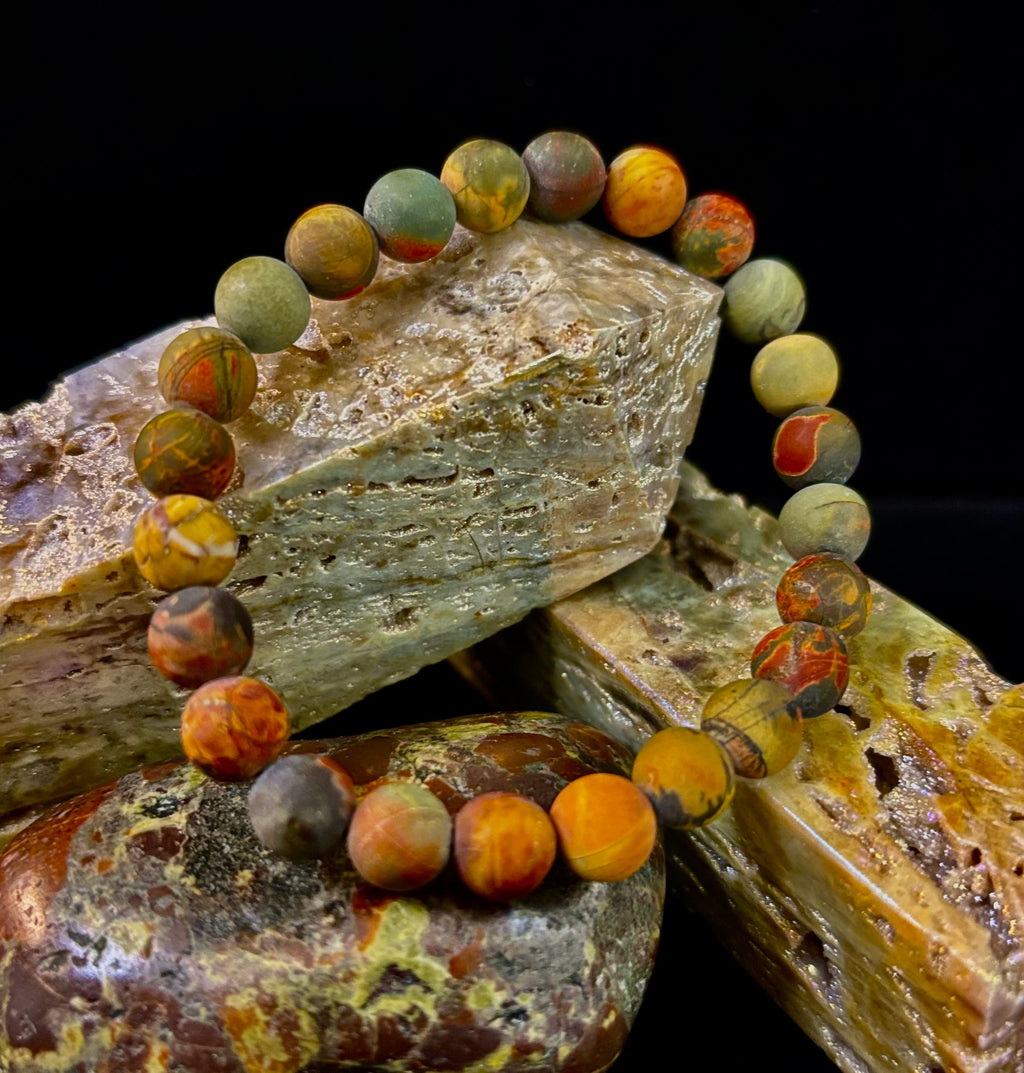 Picasso Stone (Picasso Jasper) Reiki-Infused Creativity & Grounding Bracelet