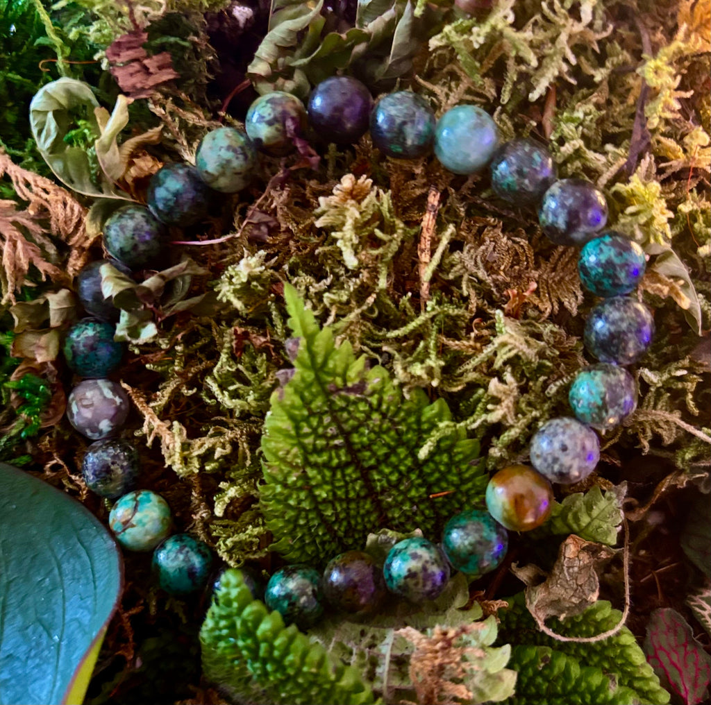 African Turquoise 8mm Reiki-Infused Growth & Manifestation Bracelet (Medium-Large Wrists)