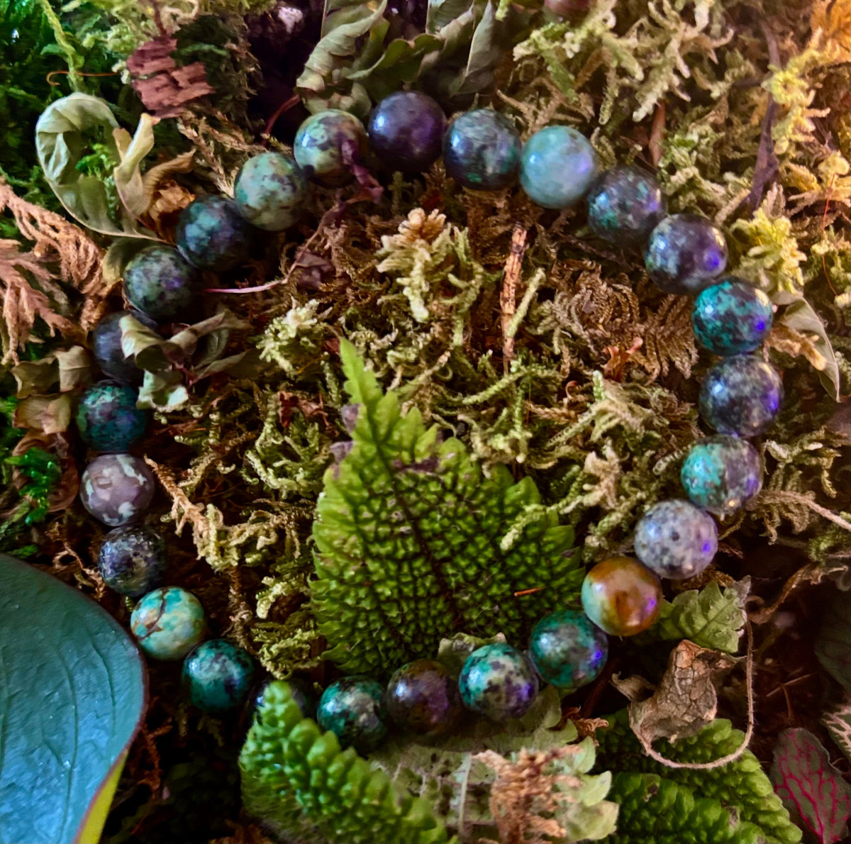 African Turquoise 8mm Reiki-Infused Growth & Manifestation Bracelet (Medium-Large Wrists)