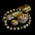 Reiki-infused Larvikite 8mm Protection & Manifestation Bracelet (Medium-Large Wrists)