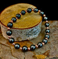 Copper & Hematite Bracelet – Grounding, Strength & Energy Balance (Large Wrists)