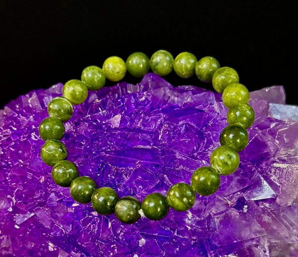 Reiki-Infused Nephrite Jade Bracelet – Abundance, Protection & Harmony
