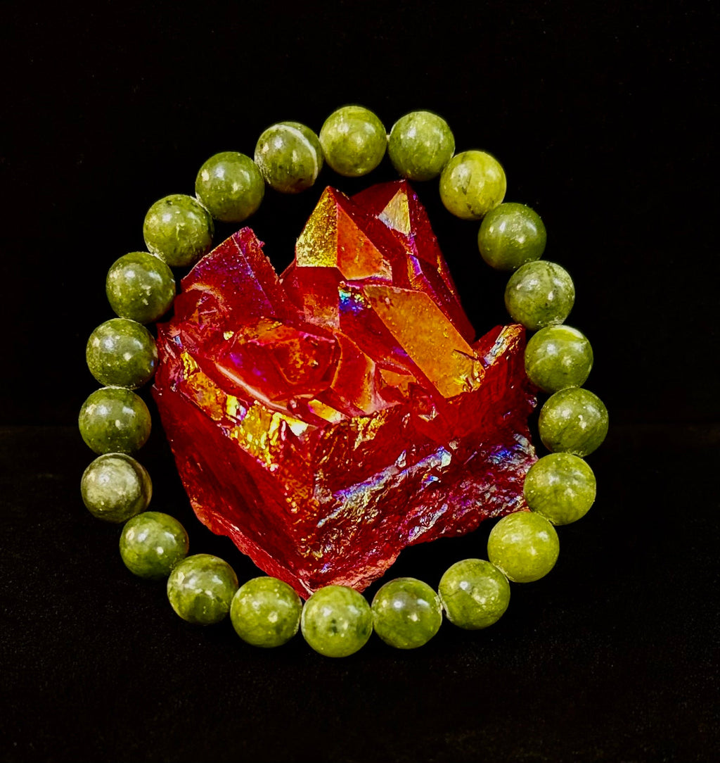 Reiki-Infused Nephrite Jade Bracelet – Abundance, Protection & Harmony