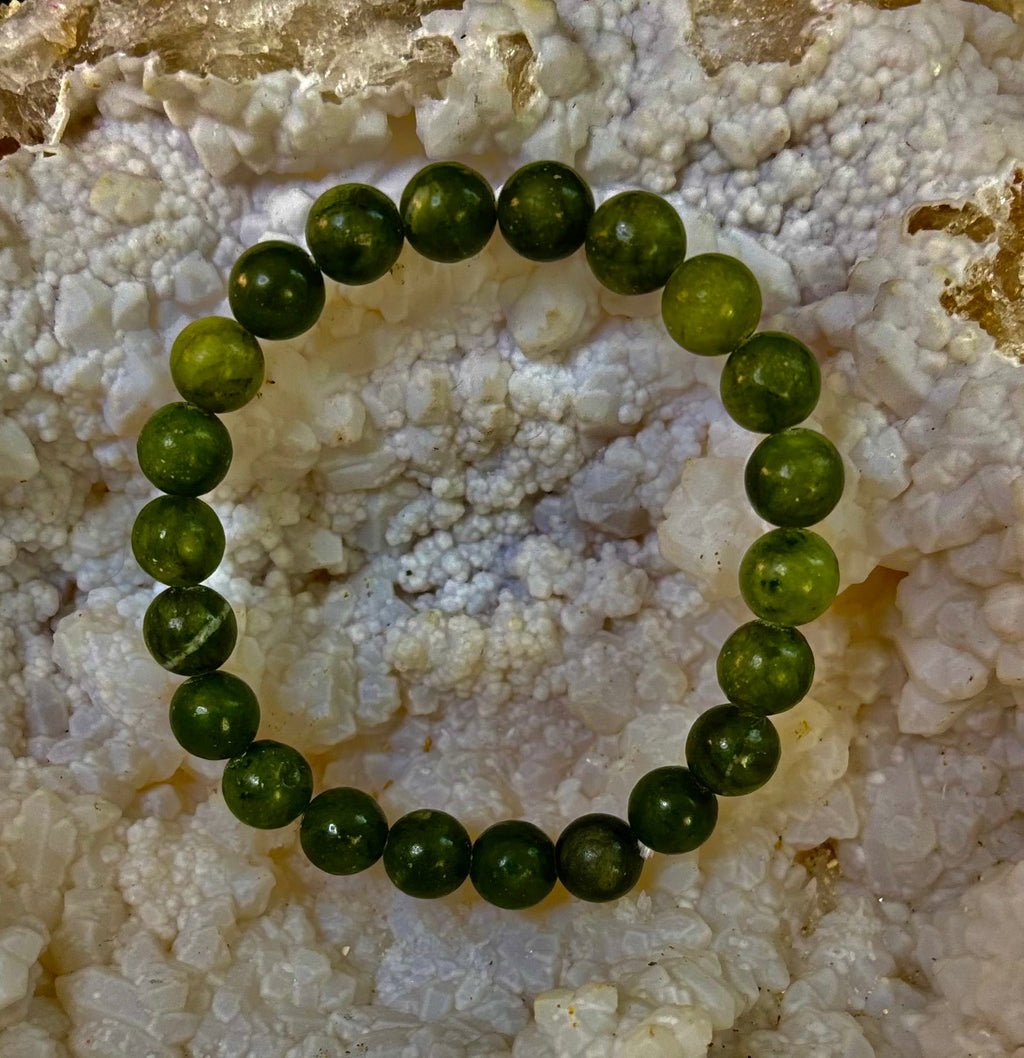 Reiki-Infused Nephrite Jade Bracelet – Abundance, Protection & Harmony