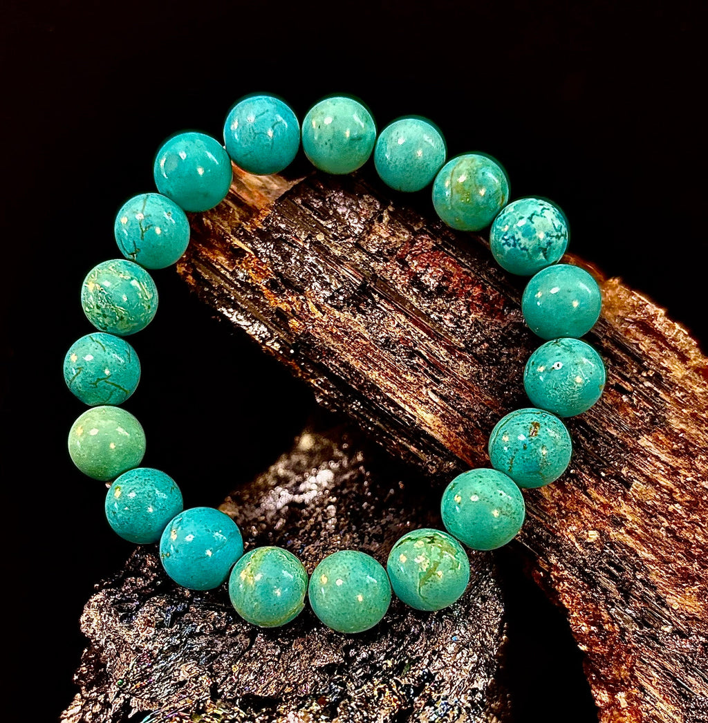 Reiki-Infused Natural Turquoise Howlite Bracelet for Calm Communication, Stress Relief & Inner Harmony (8mm & 10mm)