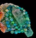 Green Dragon Vein Agate Beaded Bracelet – Natural Stone Jewelry (8mm/10mm)