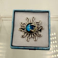 Sterling Silver Sun & Moon Labradorite Ring - Size 6 - Intuitive, Protective & Transformative