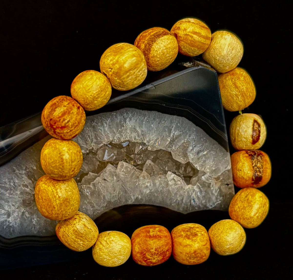 Palo Santo Beaded Bracelet – Cleansing Energy, Calm & Grounded Balance