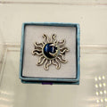 Sterling Silver Sun & Moon Labradorite Ring - Size 8 - Intuitive, Protective & Transformative