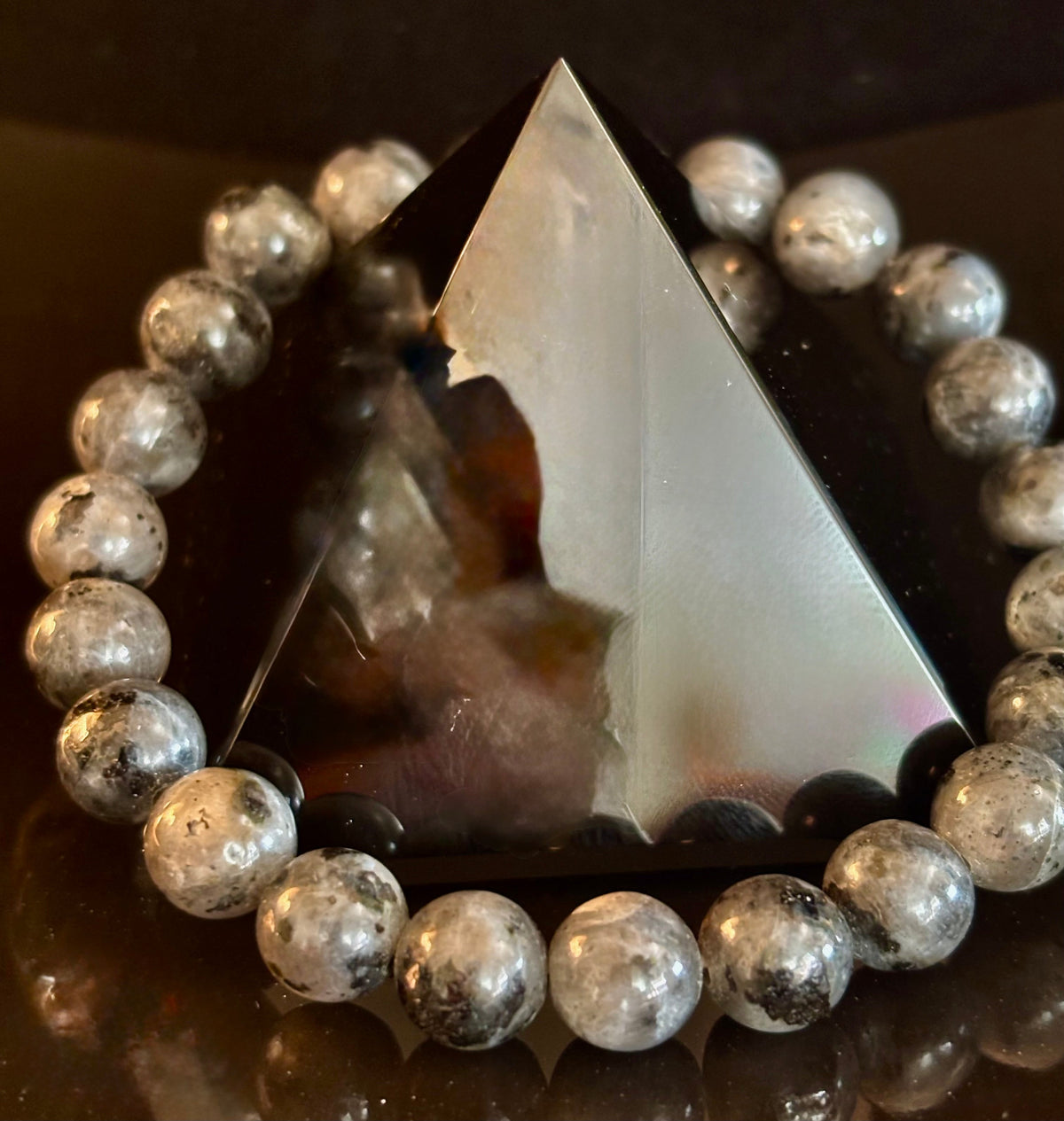 Reiki-Infused Natural Labradorite Bracelet for Intuition, Aura Protection & Spiritual Transformation (8mm, 10mm & 12mm)