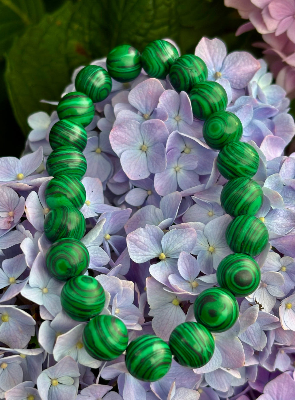 Reiki-Infused Natural Malachite Bracelet for Deep Transformation, Aura Protection & Emotional Healing (8mm & 10mm)