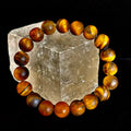 Reiki-Infused Matte Tiger’s Eye Bracelet for Courage, Protection & Focus (10mm)
