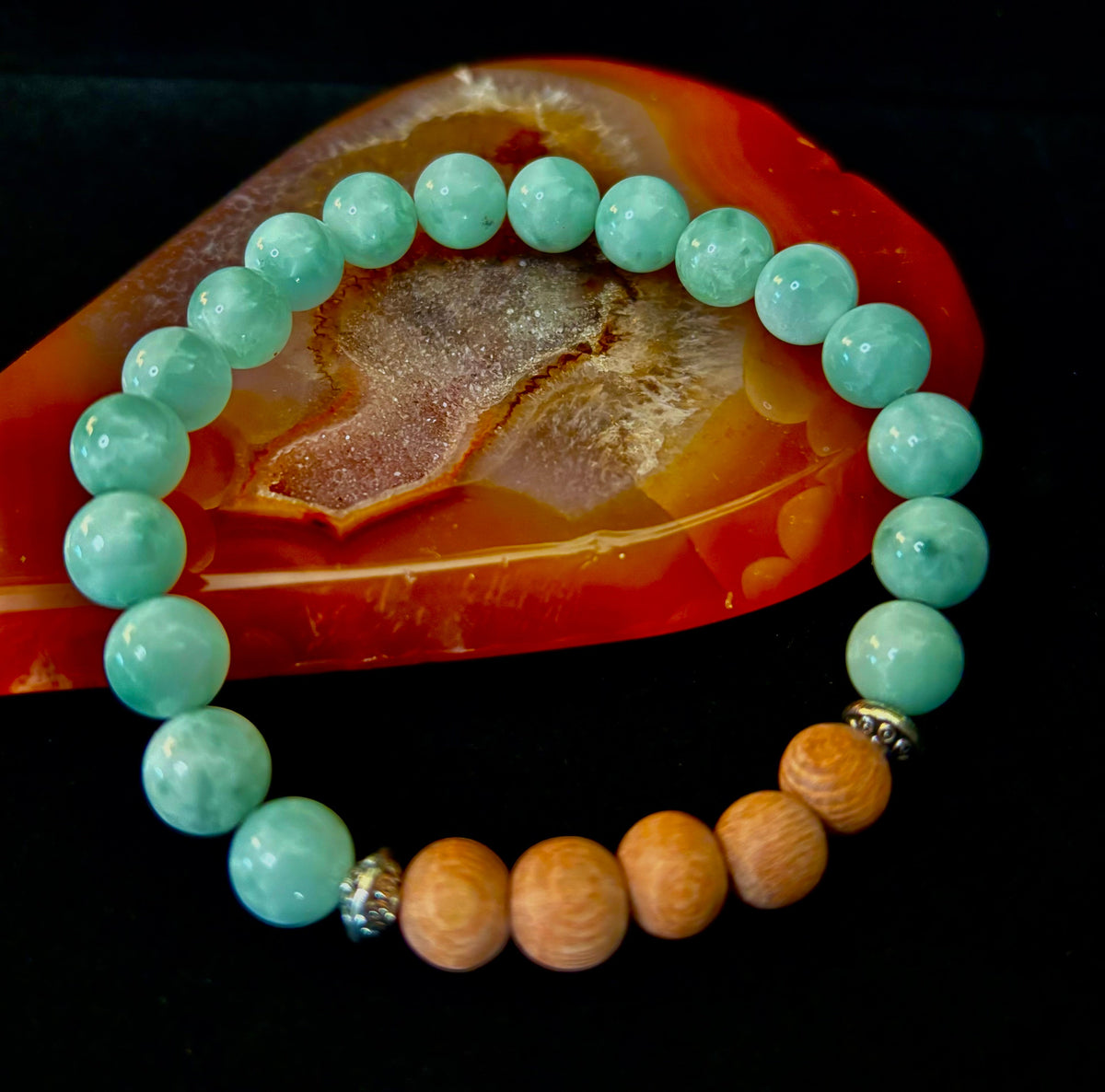 Green Moonstone Aromatherapy Diffuser Bracelet
