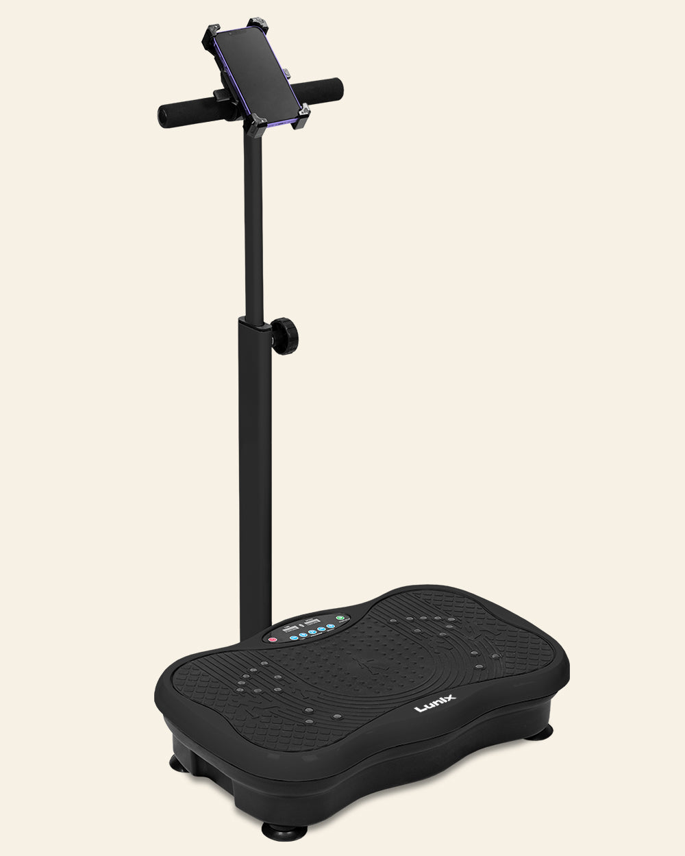 LX18 Vibration Plate, Charcoal Black, to activate muscles, improve strength, increase balance