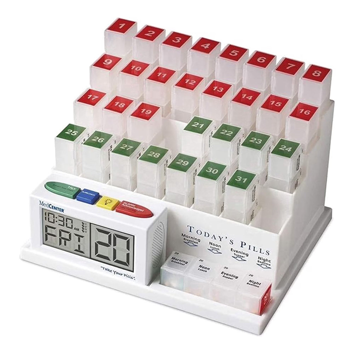 Monthly Pill Organizer with Alarms