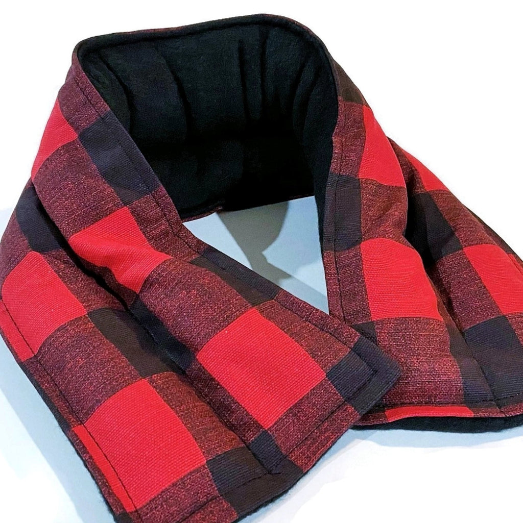 Neck Wrap Heat Pad or Cool Pack, Microwavable, Universal Standard Size, Rice and Flax Filled